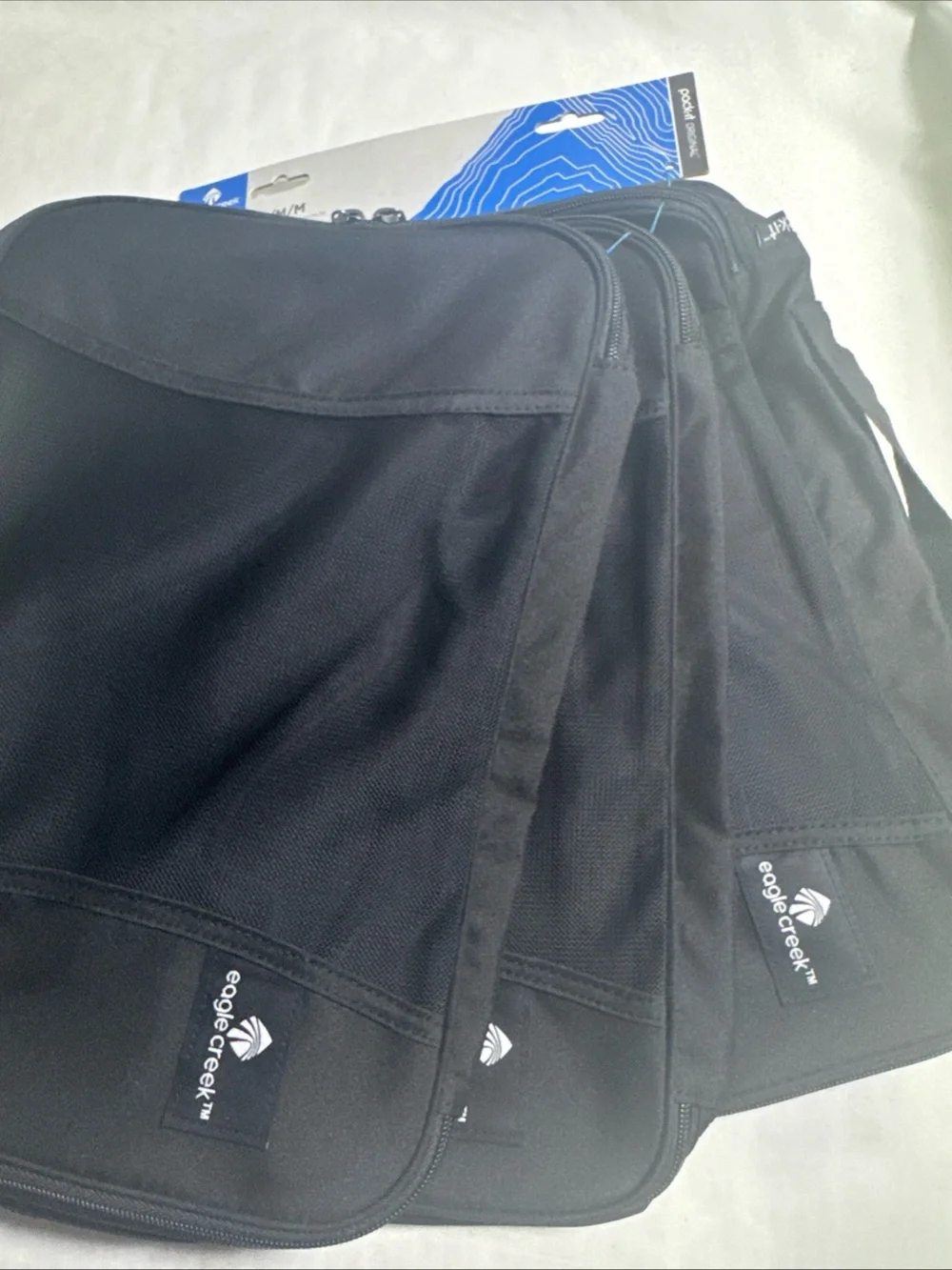 Eagle Creek Black Packing Cube Set - 3pc size M/M/M